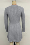 Knit Keyhole Casual Dress