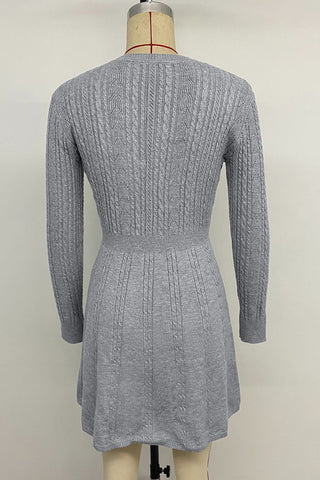 Knit Keyhole Casual Dress