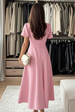 Elegant Midi Dress with A-Line Silhouette