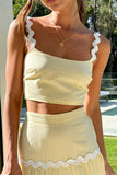 Scalloped Edge Skirt Set
