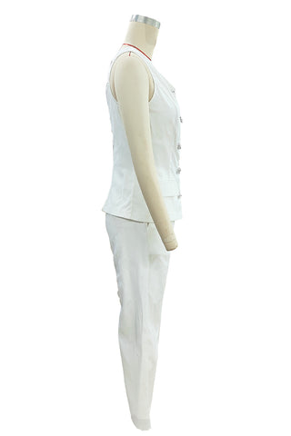 Asymmetric Button-Front Pants Set