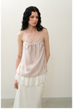 Ruffled Hem Spaghetti Strap Top