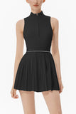 Pleated Skirt Set with Cropped Top