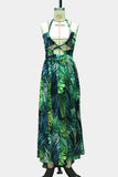 Tropical Halter Maxi Dress