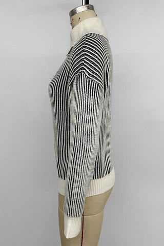 Striped Collared Sweater