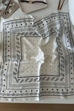 Paisley Print Satin Square Scarf