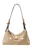 Polka Dot and Leopard Print Shoulder Bag