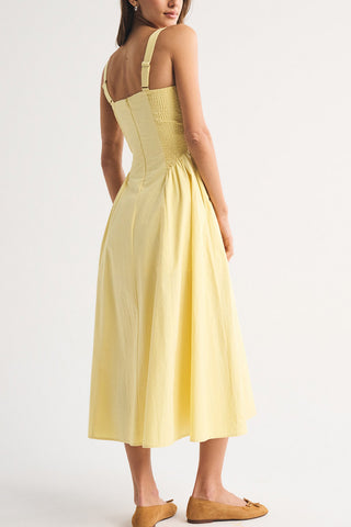 Sleeveless Flowy Midi Casual Dress