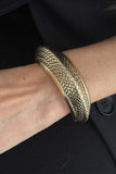 Textured Snake Wrap Cuff Bracelet