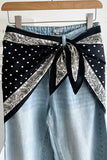 Paisley Polka Dot Satin Scarf