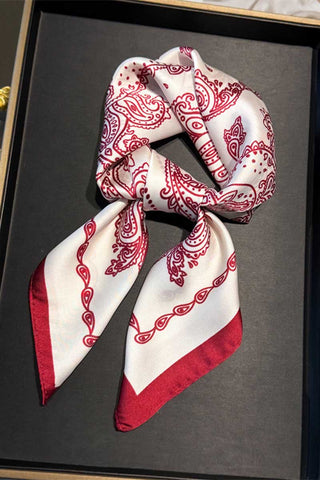 Paisley Print Satin Neck Scarf