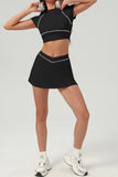 Chic Crop Top and Skirt Set