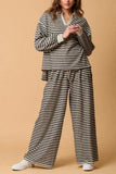 Striped Wide-Leg Pants Set