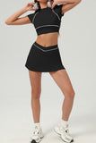 Chic Crop Top and Skirt Set