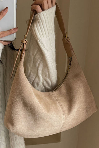Suede Slouchy Shoulder Bag