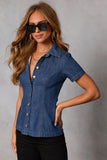 Button-Front Short Sleeve Shirt