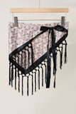 Elephant Print Fringe Scarf