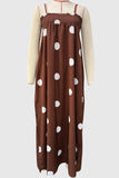 Polka Dot Sleeveless Maxi Dress