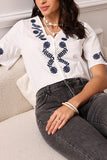 Floral Button-Front Blouse