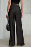 High-Waist Wide-Leg Casual Pants