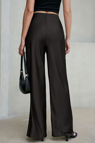 High-Waist Wide-Leg Casual Pants