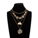 Spiral Shell Layered Necklace