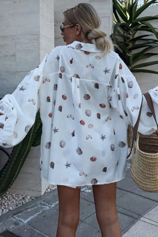Ocean-Inspired Print Shorts Set
