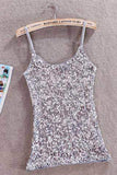 Sequin Scoop Neck Sleeveless Cami