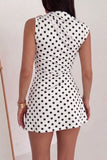 Asymmetric Shoulder Mini Dress