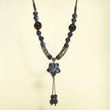 Braided Beaded Pendant Necklace
