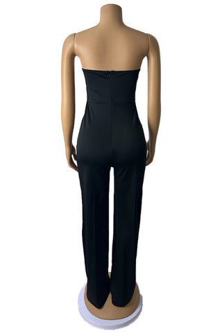 Asymmetric Button Jumpsuit