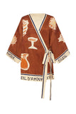 Graphic Wrap Tunic Dress