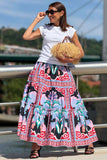 Vibrant Patterned Maxi Skirt