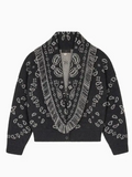 Patterned Fringe Cardigan Sweater