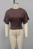 Ruched Waist Short Sleeve Top