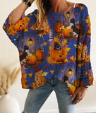 Halloween Themed Knit Blouse