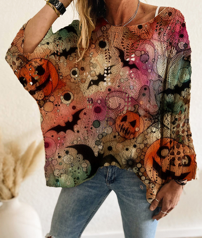 Halloween Themed Knit Blouse