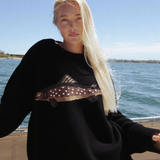 Fish Graphic Crewneck Sweater
