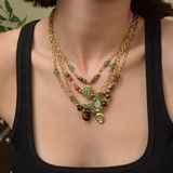 Natural Stone Pendant Chain Necklace