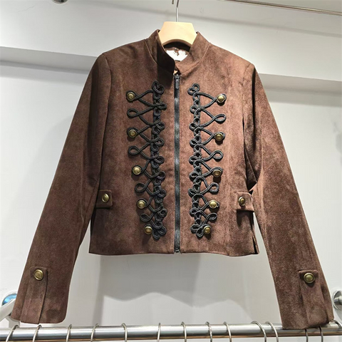 Military Detail Cropped Jacket