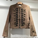 Military Detail Cropped Jacket