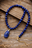 Faceted Teardrop Pendant Beaded Necklace