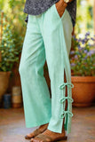 Side-Tie Casual Pants