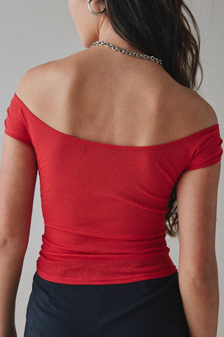 Off-Shoulder Statement T-Shirt