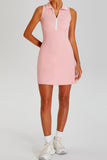 Zip Front Sleeveless Tennis Dress