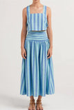 Striped Two-Piece Skirt Set