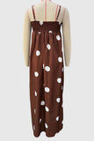 Polka Dot Sleeveless Maxi Dress