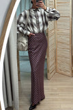 Plaid Pattern Maxi Skirt