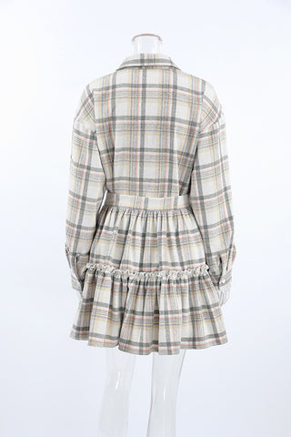 Plaid Skirt Set with Flowy Silhouette