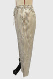 Drawstring Striped Wide-Leg Casual Pants